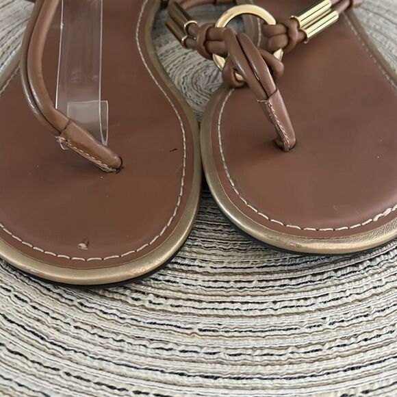 Montego Bay Club Tan Sandals with Gold Accents Size 9 - Picture 6 of 12